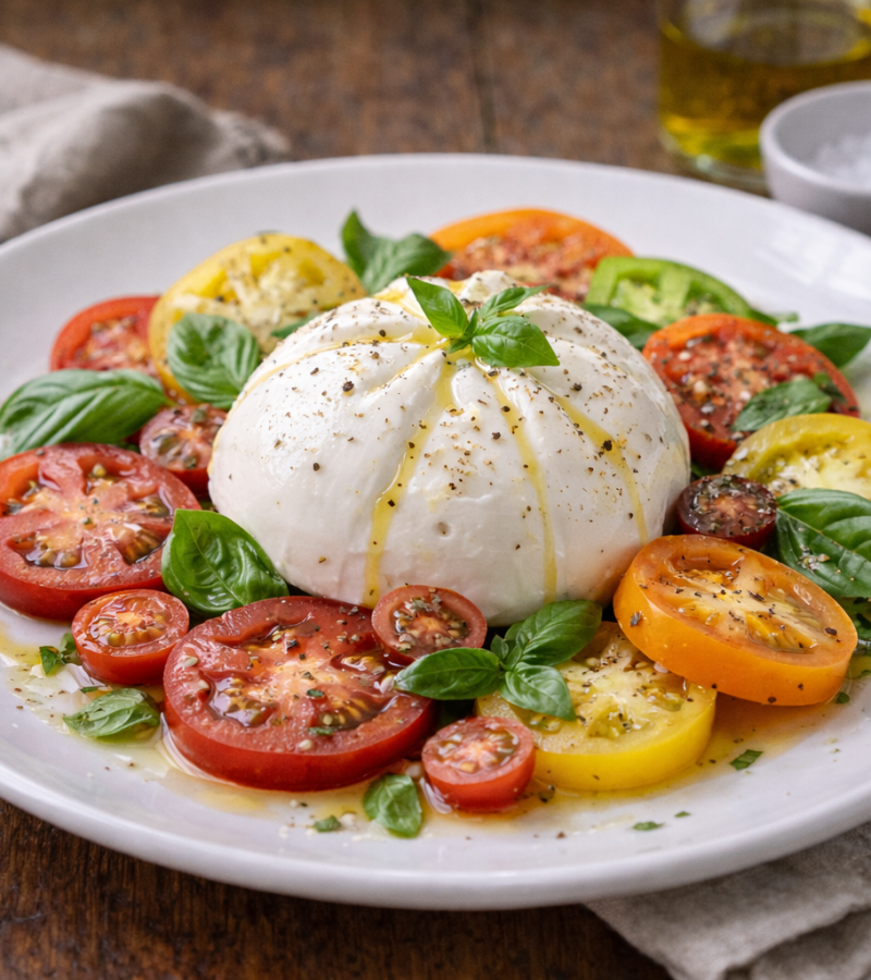 Burrata & Renkli Domates Tabağı