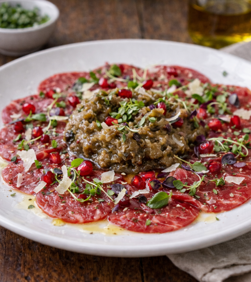 Köz Patlıcanlı Dana Carpaccio